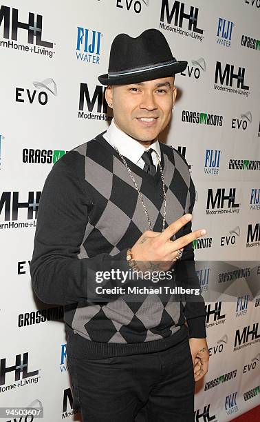 Hip-hop artist Frankie J arrives at the launch party for MH+L magazine, held at the Boulevard3 nightclub on December 15, 2009 in Los Angeles,...