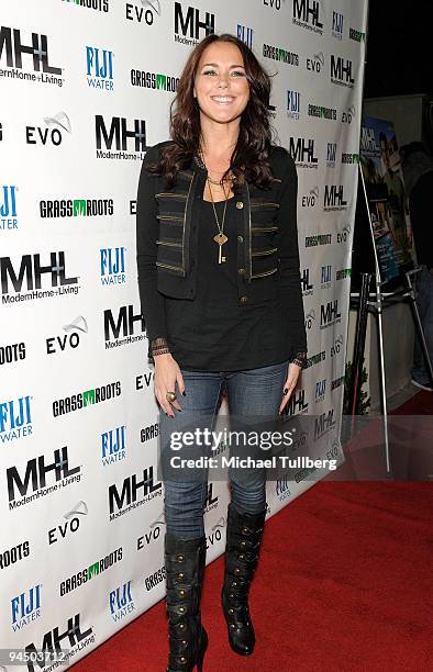 Reality TV star Julia Anderson arrives at the launch party for MH+L magazine, held at the Boulevard3 nightclub on December 15, 2009 in Los Angeles,...
