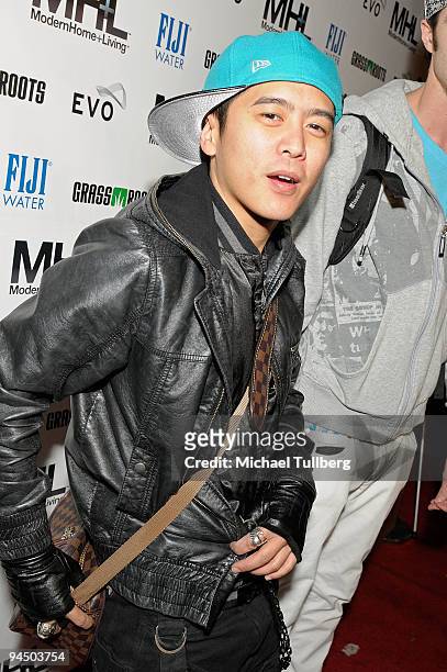 Black Eyed Peas DJ Poet arrives at the launch party for MH+L magazine, held at the Boulevard3 nightclub on December 15, 2009 in Los Angeles,...