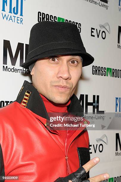 Musician Tabu of the Black Eyed Peas arrives at the launch party for MH+L magazine, held at the Boulevard3 nightclub on December 15, 2009 in Los...