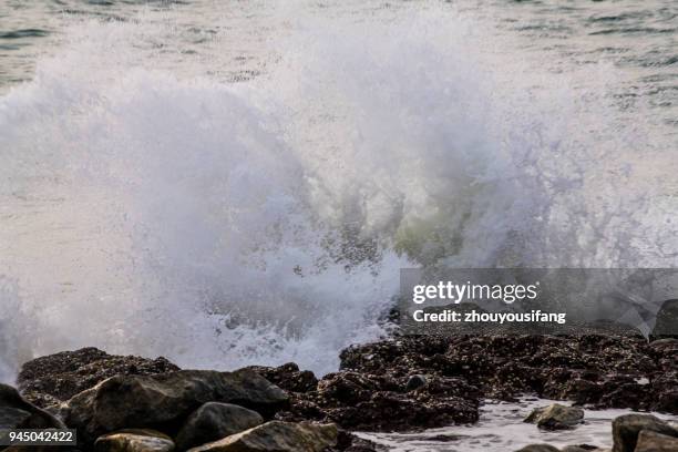 the surf of varkala beach - kerala surf stock-fotos und bilder