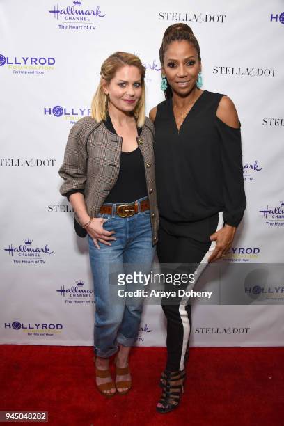 Candace Cameron Bure and Holly Robinson Peete attend the Stella & Dot x HollyRod Foundation Charity Trunk Show for Autism Awareness Month on April...