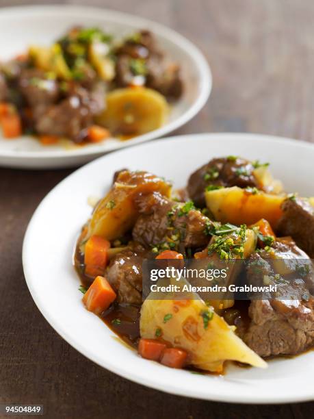 lamb stew with beets and mint - lamb stew stock pictures, royalty-free photos & images