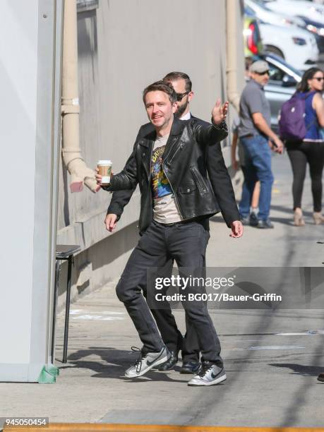 Chris Hardwick is seen arriving at 'Jimmy Kimmel Live' on April 11, 2018 in Los Angeles, California.