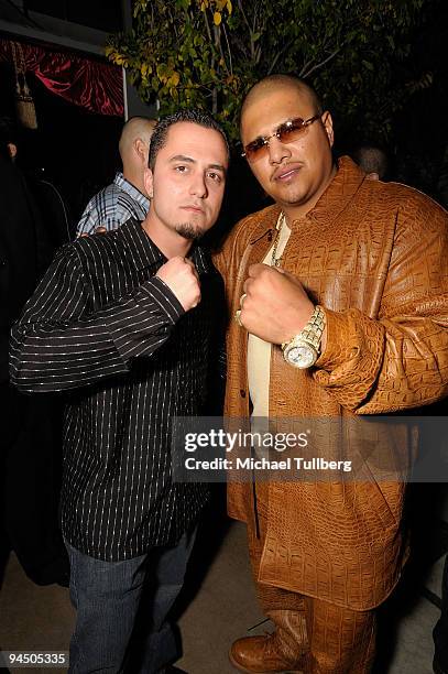 Boxer Fernando Vargas poses with a fan at the launch party for MH+L magazine, held at the Boulevard3 nightclub on December 15, 2009 in Los Angeles,...