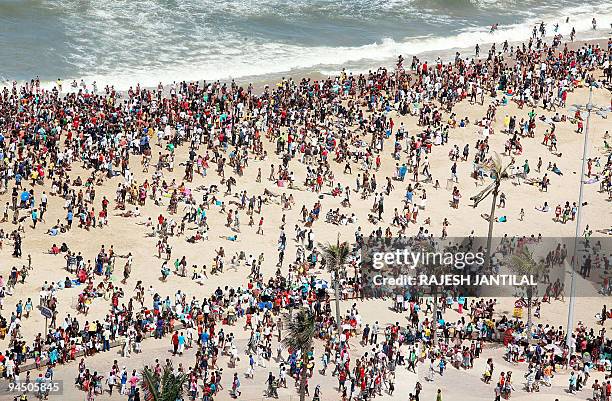 Close to 100,000 people spend Reconciliation Day at the Durban's Golden Mile beach front in Durban on December 16, 2009.Reconciliation Day was...