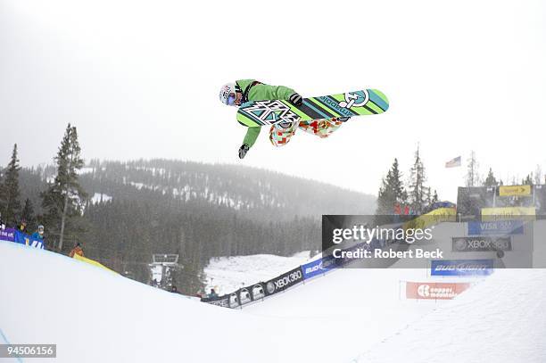 Grand Prix: USA Clair Bidez in action during Women's Halfpipe Final at Copper Mountain Ski Resort. Copper Mountain, CO CREDIT: Robert Beck