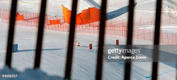 Adrien Theaux of France during the Audi FIS Alpine Ski World Cup Men's Downhill Training on December 16, 2009 in Val Gardena, Italy.