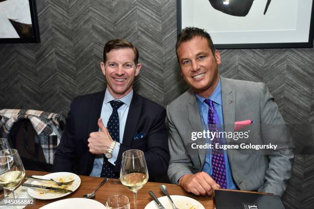 Matthew Paul Brown, and Erik Haase attend the Haute Residence 2018 Luxury Real Estate Summit NYC Kickoff Dinner At Scarpetta at Scarpetta on April...