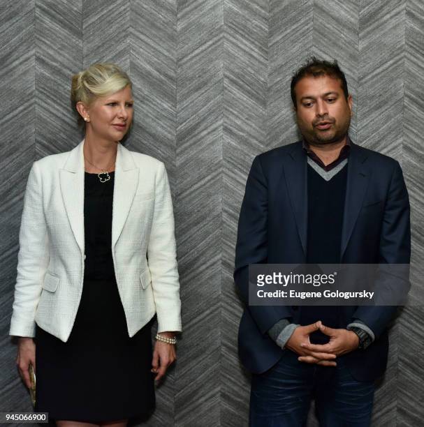 April Donelson and Kamal Hotchandani attend the Haute Residence 2018 Luxury Real Estate Summit NYC Kickoff Dinner At Scarpetta at Scarpetta on April...