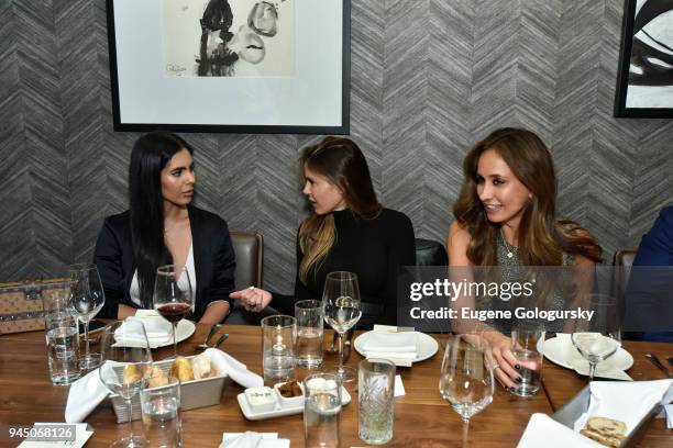 Deyvanshi Masrani, Bru Kodsi and Peggy Fucci attend the Haute Residence 2018 Luxury Real Estate Summit NYC Kickoff Dinner At Scarpetta at Scarpetta...