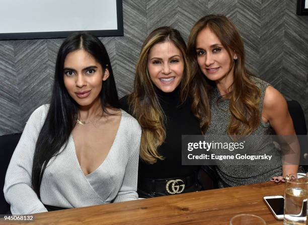 Deyvanshi Masrani, Bru Kodsi and Peggy Fucci attend the Haute Residence 2018 Luxury Real Estate Summit NYC Kickoff Dinner At Scarpetta at Scarpetta...