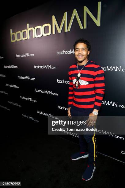 Justin Combs attends French Montana's boohooMAN Party at Poppy on April 11, 2018 in Los Angeles, California.