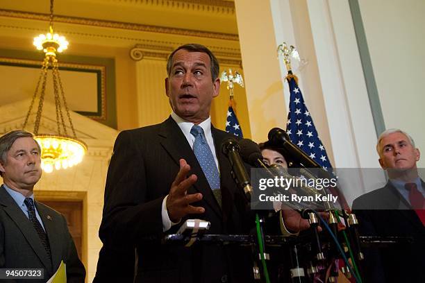 Jan. 16, 2008: House Republican leaders speak to the press about their opposition to many of President Obama's priorities and Democratic legislation....