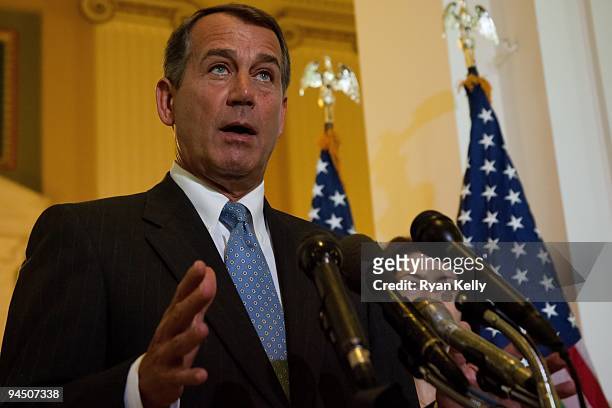 Jan. 16, 2008: House Republican leaders speak to the press about their opposition to many of President Obama's priorities and Democratic legislation....