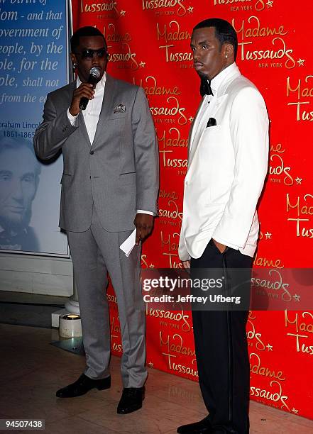 Music Producer Sean "Diddy" Combs attends the Sean Combs wax figure unveiling at Madame Tussauds on December 15, 2009 in New York City.