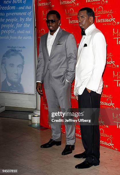 Music Producer Sean "Diddy" Combs attends the Sean Combs wax figure unveiling at Madame Tussauds on December 15, 2009 in New York City.