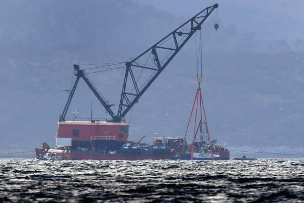 GBR: Recovery Of Sunk Fishing Trawler Takes Place On Loch Fyne