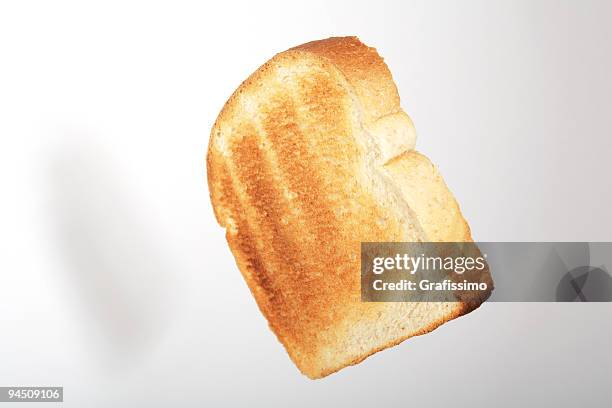 floating toast 2 - toasted bread stock pictures, royalty-free photos & images