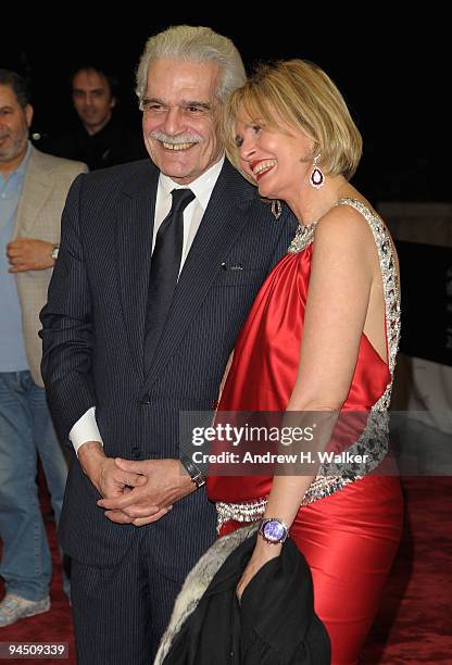 Actor Omar Sharif and actress Yusra attends the Closing Night and Award Ceremony of the 6th Annual Dubai International Film Festival held at the...