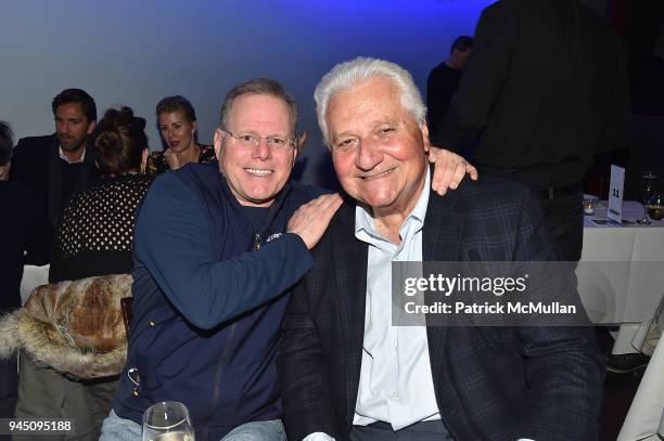 David Zaslav and Martin Bandier attend Stand Up For A Cause Johnny Mac Tennis Project Comedy Night at Carolines On Broadway on April 11, 2018 in New...