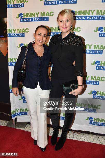 Sandra Sanches and Lana Smith attend Stand Up For A Cause Johnny Mac Tennis Project Comedy Night at Carolines On Broadway on April 11, 2018 in New...