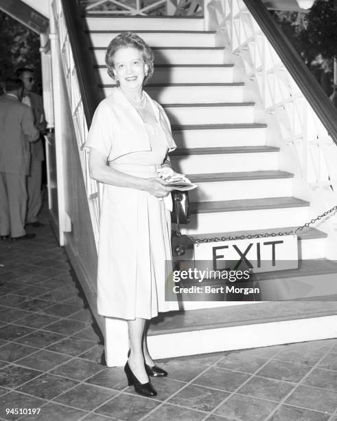 Portrait of Elizabeth N. Graham, professionally known as Elizabeth Arden , the cosmetics executive, photgraphed in Saratoga, NY in 1951.