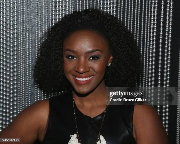 Saycon Sengbloh poses at the opening night of the play "Children of a Lesser God" on Broadway at Studio 54 on April 11, 2018 in New York City.