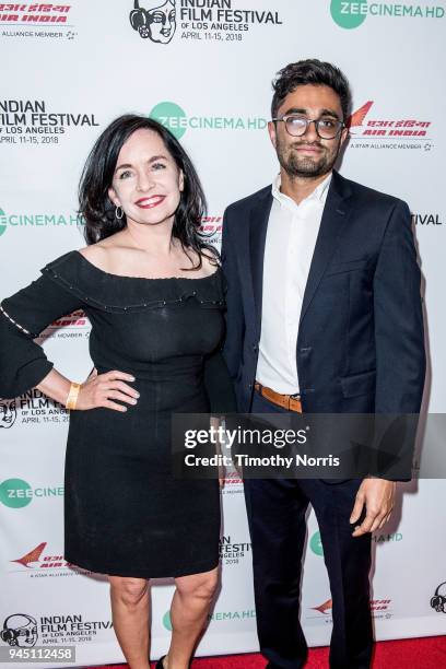 Guinevere Turner and Aneesh Chaganty attend the 16th Annual Indian Film Festival Of Los Angeles opening night premiere of "In The Shadows" at Regal...