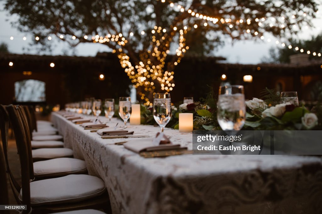 A Dreamy Outdoor Dinner Setting