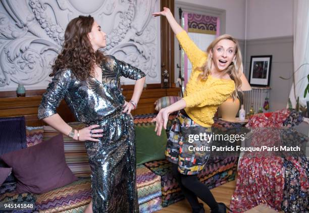 Singer Natalie Dessay with her daughter Neima Naouri are photographed for Paris Match on January 5, 2018 in Paris, France.