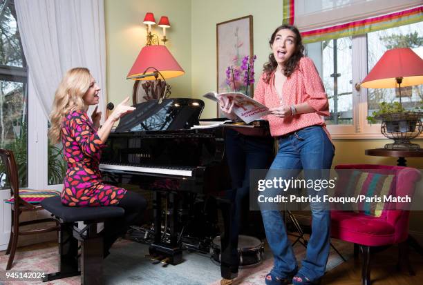 Singer Natalie Dessay with her daughter Neima Naouri are photographed for Paris Match on January 5, 2018 in Paris, France.