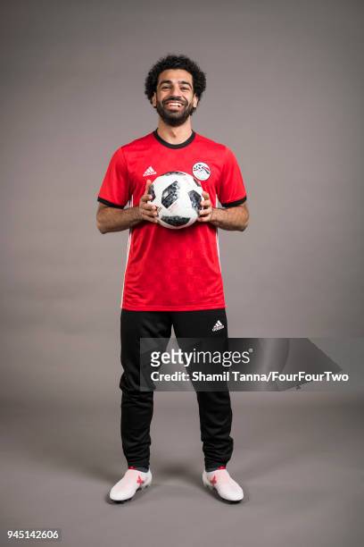 Footballer Mo Salah is photographed for Four Four Two magazine on January 12, 2018 in London, England.