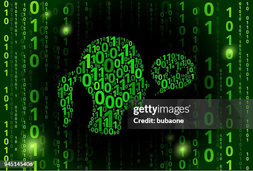Chatbubble Face Binary Code Vector Pattern Background Chatbubble Face Binary Code Vector Pattern Background