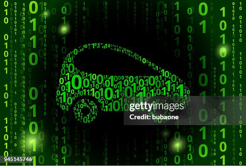 Car Binary Code Vector Pattern Background Car Binary Code Vector Pattern Background