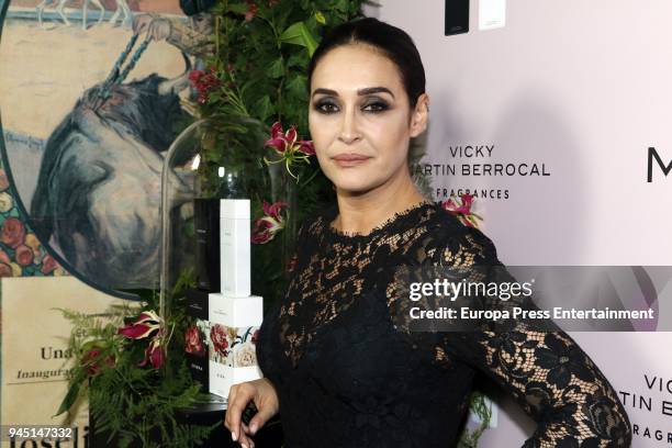 Spanish designer Vicky Martin Berrocal presents her new fragrances 'Alba' and 'Eterna' on April 11, 2018 in Madrid, Spain.