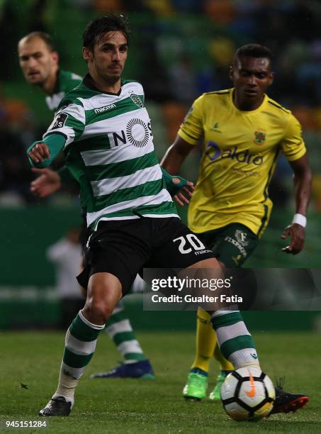 Sporting CP forward Bryan Ruiz from Costa Rica controls the ball during the Primeira Liga match between Sporting CP and FC Pacos de Ferreira at...