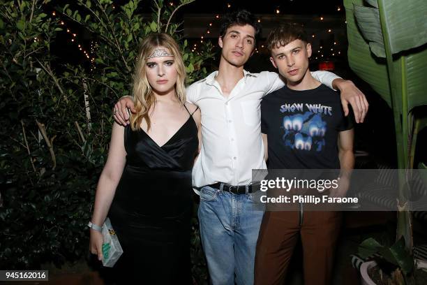 Hari Nef, Jacob Bixenman, and Tommy Dorfman attend Flaunt and /Nyden Celebrate The New Fantasy Issue with a dinner honoring Hari Nef at The Hollywood...