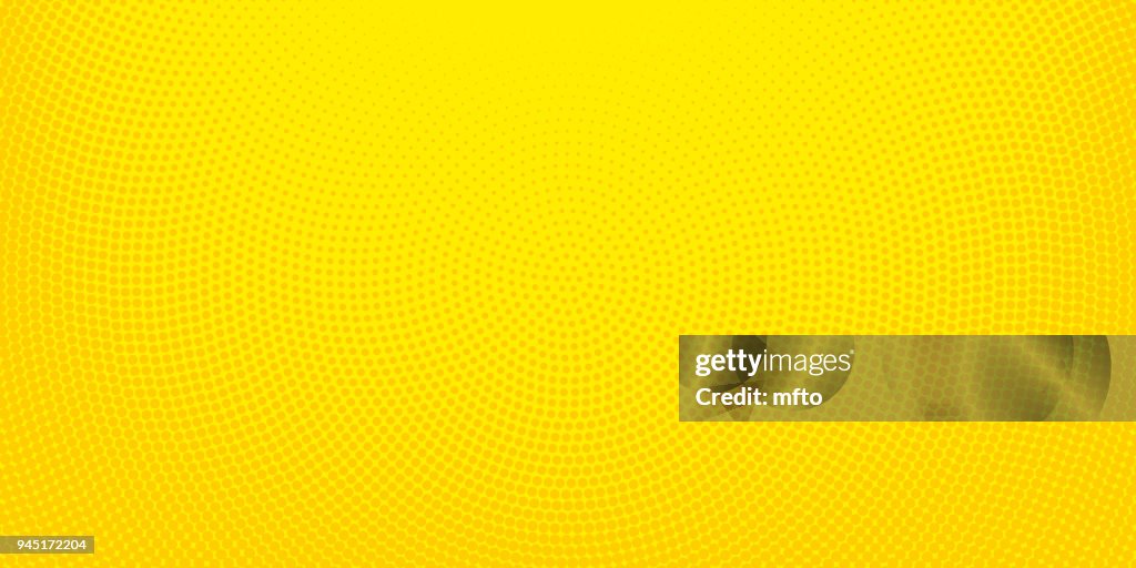 Yellow halftone spotted background