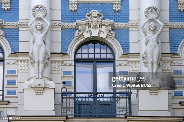 Jpg Latvia,Riga,Art Nouveau Buildings.