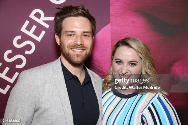 Ben Rappaport and Megan Kane attend the Broadway Opening Night Performance for "Children of a Lesser God" at Studio 54 Theatre on April 11, 2018 in...