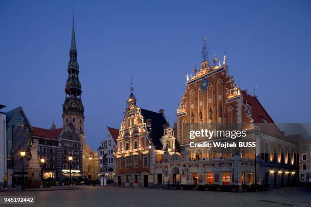 Jpg Latvia,Riga,House of Blackheads,St. Peter's Church.