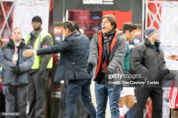 Matias Almeyda, Manager of C.D. Guadalajara on the sideline during the New York Red Bulls Vs C.D. Guadalajara CONCACAF Champions League Semi-final...