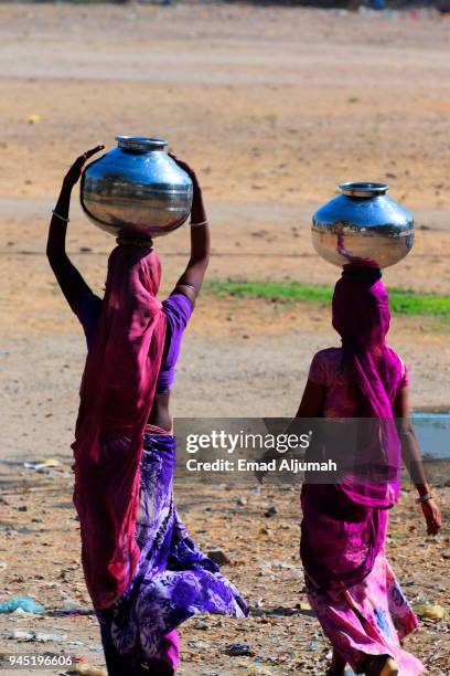 street scene from rural rajasthan, india - ranakpur temple ストックフォトと画像