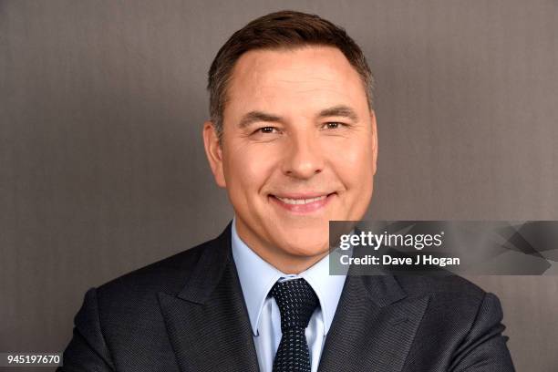 David Walliams takes a break during the filming of Britain's Got Talent to pose for pictures as part of the Hogan's Heroes Charity photography...