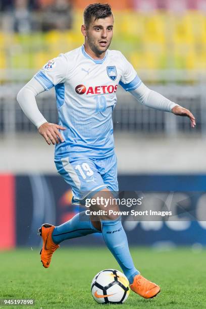 Chris Zuvela of Sydney FC in action during the AFC Champions League 2018 Group H match between Suwon Samsung Bluewings vs Sydney FC at Suwon World...