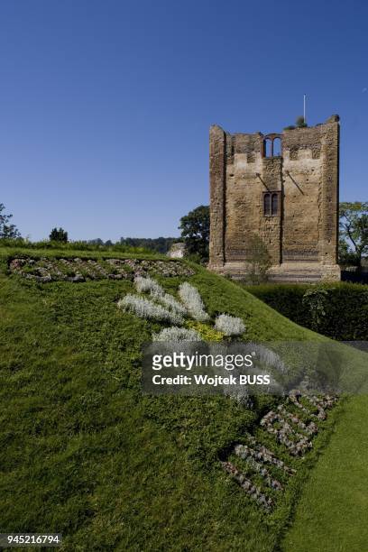 GUILDFORD,ANCIENT CASTLE,TOWER,12TH-CENTURY,SURREY,GREAT BRITAIN,UNITED KINGDOM.