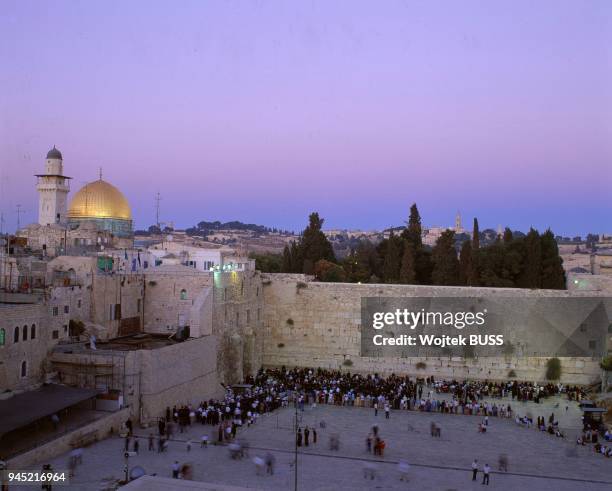 For Jews, the sacred city remains the primary religious referent with the Wailing Wall , remnant of Herod's temple, burned by the Romans in 70 A.D....
