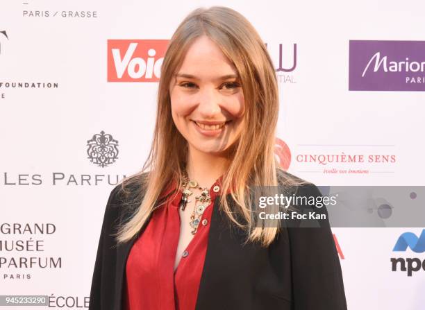 Actress Deborah Francois attends the "Fifi Awards" 26th Edition by Fragrance Foudation France At Salle Wagram on April 11, 2018 in Paris, France.