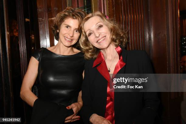 Emmanuelle De Boysson and Anne Nivat attend the "La Closerie Des Lilas" Literary Awards 2018 At La Closerie Des Lilas on April 11, 2018 in Paris,...